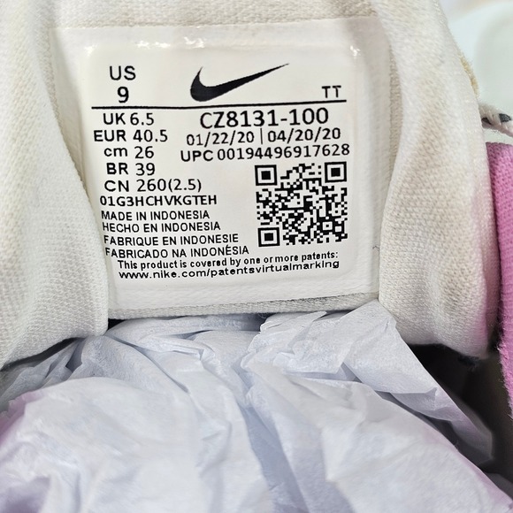 Nike Air Max 270 React White Pink Orange Women US 9 CZ8131-100 - Picture 7 of 7